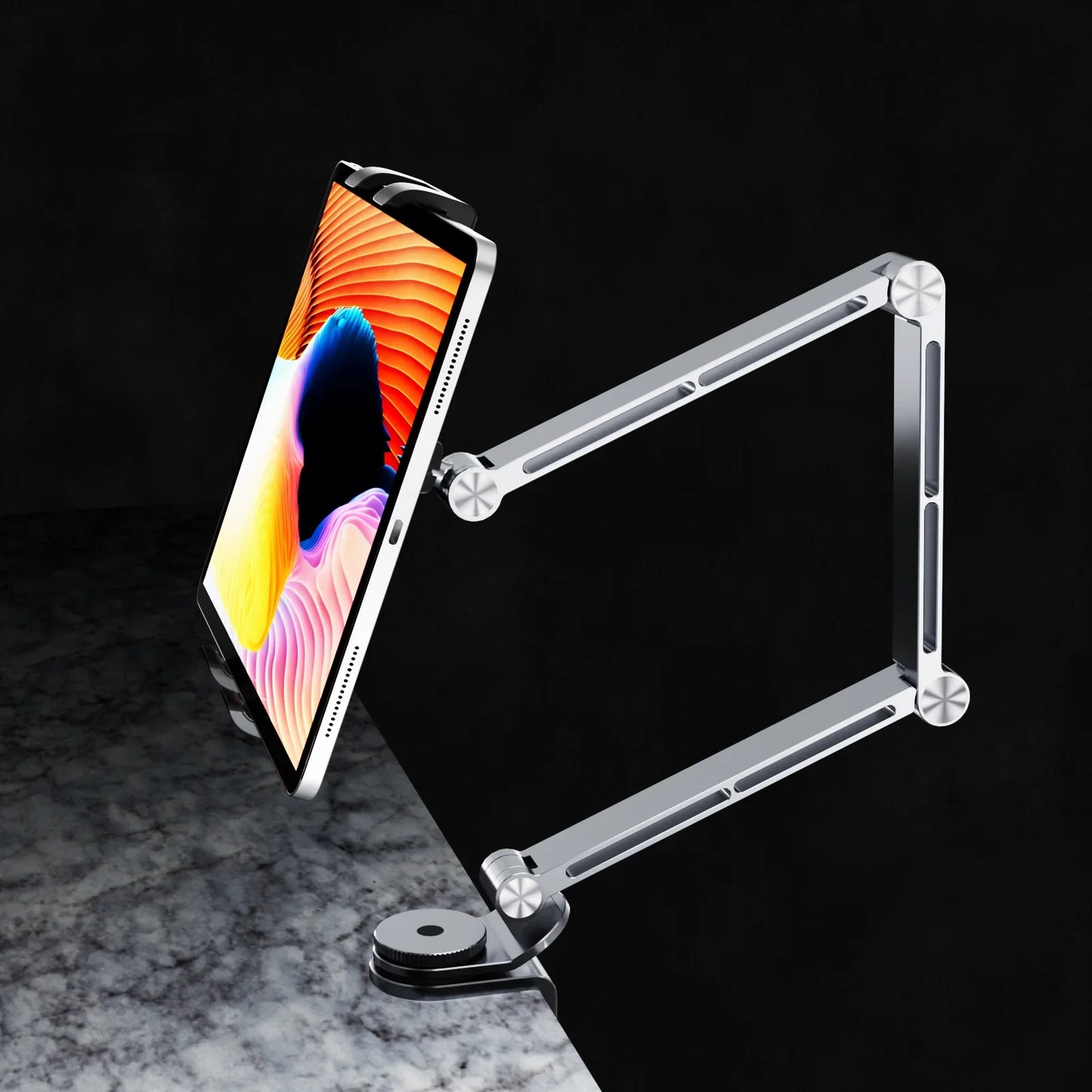 Artpowers Adjustable Tablet Holder – Portable Stand for iPad, Monitor, Phone & Laptop with Rotating Clip Mount