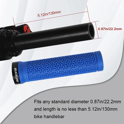 BUCKLOS Lock-On Bicycle Handlebar Grips — Anti-Slip Waterproof MTB Damping Cuffs for Mountain Bikes
