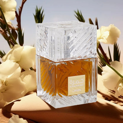 Lattafa Khameah Eau De Parfum 3.4 Oz - Long-Lasting Spicy & Warm Vanilla Fragrance for Men & Unisex, Elegant Perfume Gift