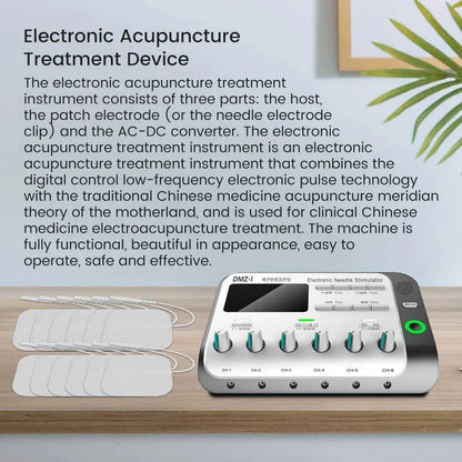 6-Output Channel TENS Muscle Electrostimulator - Physiotherapy Body Massager, Electroacupuncture Needle Patch Machine