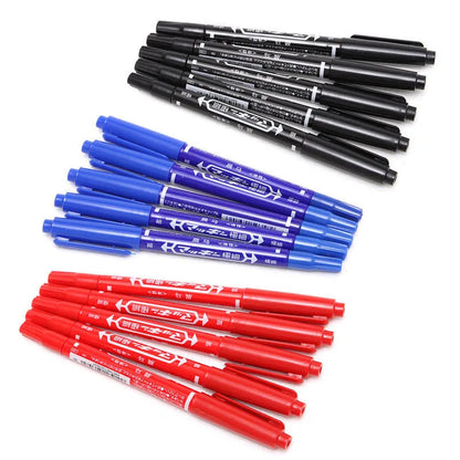 10pcs Waterproof Tattoo Skin Marker Pens – Permanent Makeup Scribe Tools with Ink