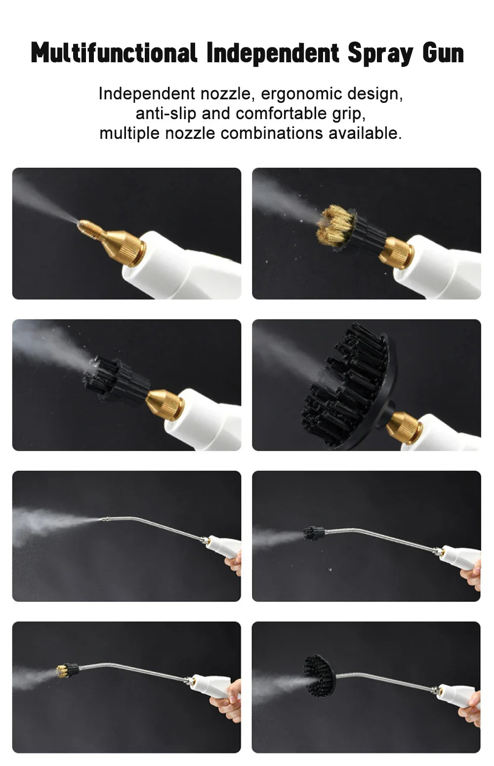 2500W High Pressure Steam Cleaner – Intelligent Household Cleaner for Air Conditioner, Kitchen, Car & Floors