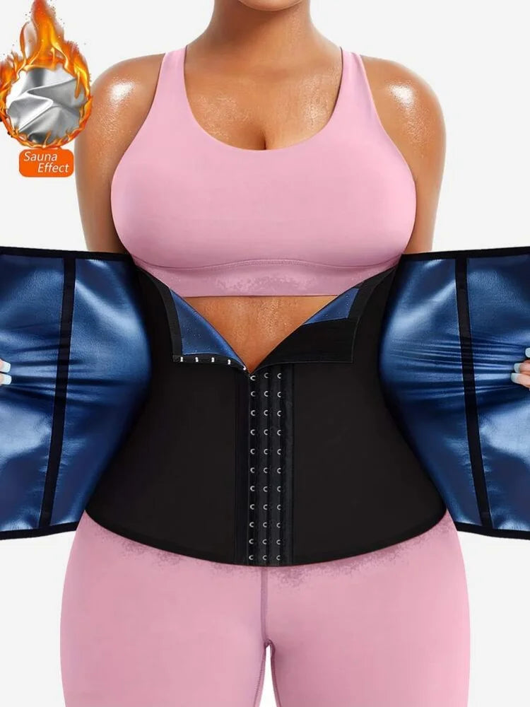Women's Waist Trainer Belt - Tummy Control Body Shaper with Sweat Workout Waist Trimmer Girdle for Fitness