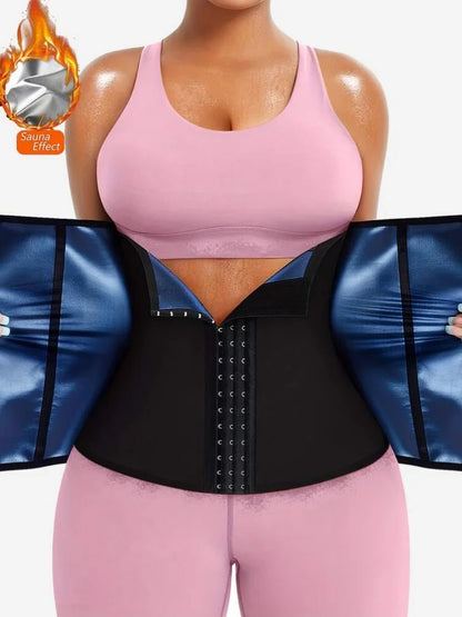 Women's Waist Trainer Belt - Tummy Control Body Shaper with Sweat Workout Waist Trimmer Girdle for Fitness
