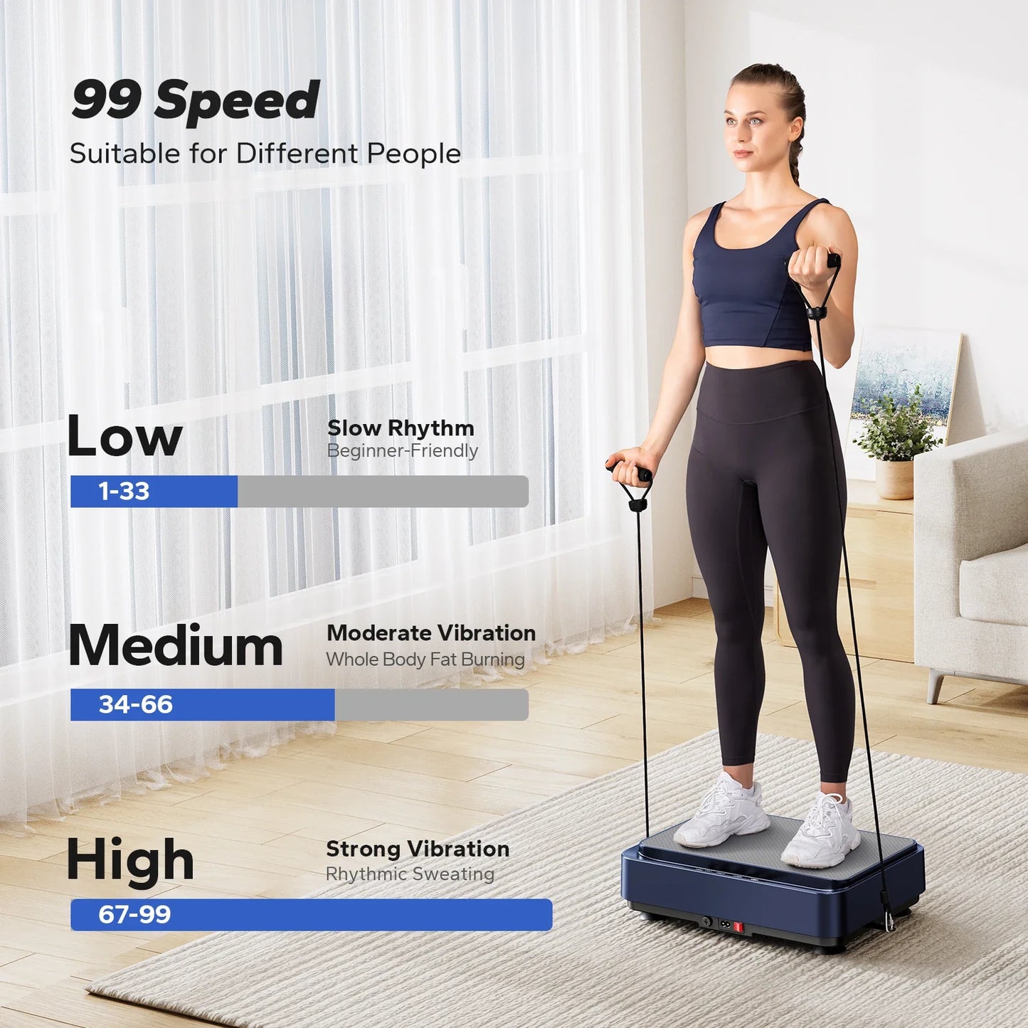 MERACH Vibration Plate Exercise Machine – Lymphatic Drainage, Pain Relief, Sleep Aid, Fat Burning & Weight Loss Vibration Plate