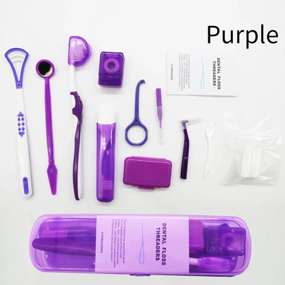 12PCS Orthodontic Oral Care Kit – Teeth Cleaning & Dental Hygiene Tools
