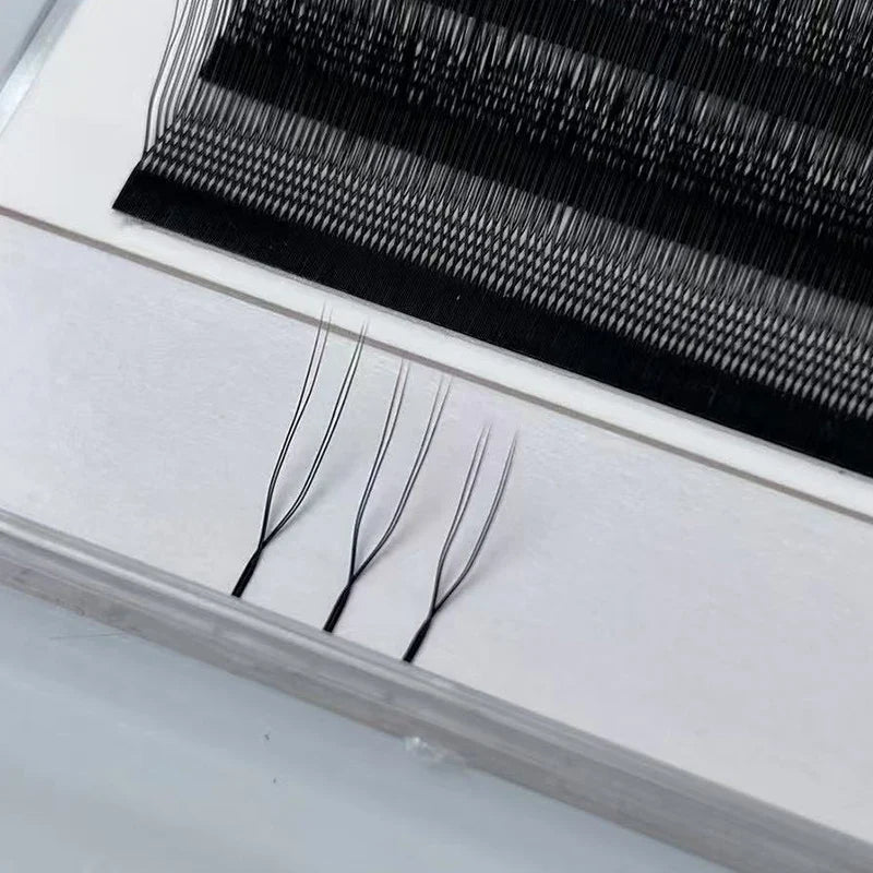 U Shape Lash Extensions — Soft Natural Premade Fan YY Bloom Eyelashes for DIY Application