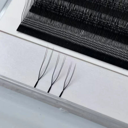 U Shape Lash Extensions — Soft Natural Premade Fan YY Bloom Eyelashes for DIY Application