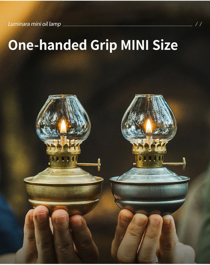 ThousWinds Luminara Mini Oil Lamp – Windproof Portable Retro Lantern with 20-Hour Burn Time for Camping and Hiking
