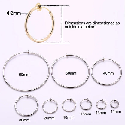 Unisex Ear Cuff Clip-On Hoop Earrings – No Piercing Required, Non-Hole Fake Earrings for Men & Women 2025 Trend