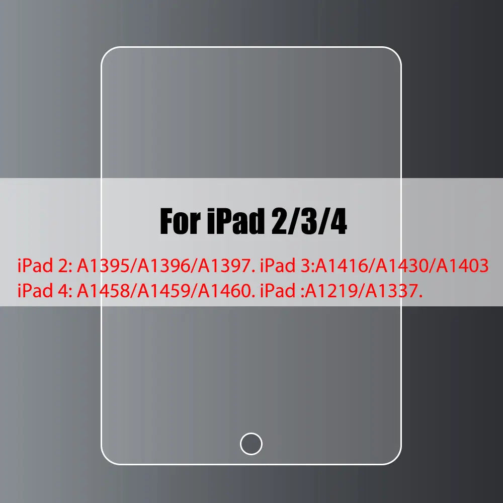 Tempered Glass Screen Protector for iPad 10.2, 9.7, 10.5, 10.9, Pro 11, New iPad 9/8/7/6/5, Air 4/3/2, Mini 2020-2022