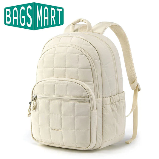 BAGSMART Women's Laptop Backpack – Water-Resistant 15.6 Inch School & College Bag for Girls, Large Mochila