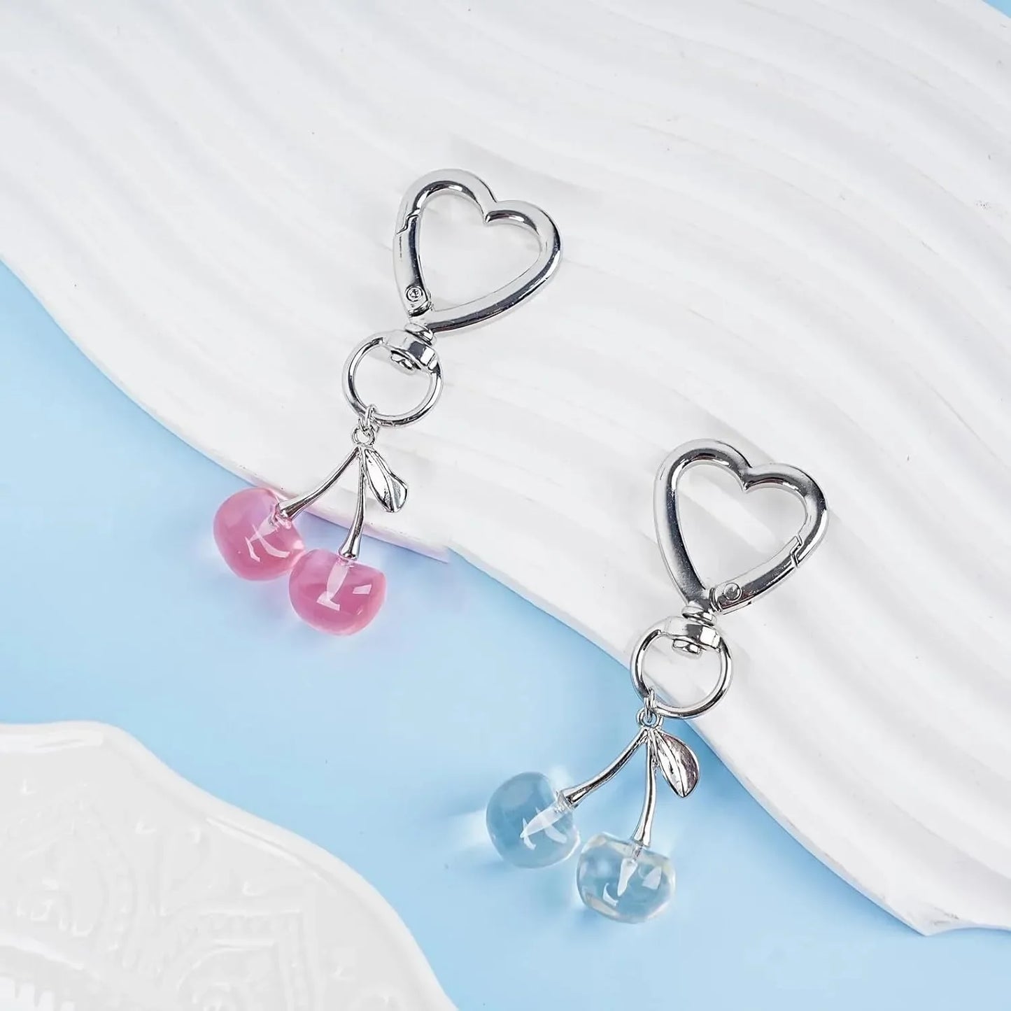 Cute Kawaii Cherry Keychain – Bag & Purse Charm for Women, Car Key Decor & Gift Accessory