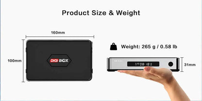 Genuine DIGIBOX D6 MAX Android TV Box — Upgraded from D3 Plus, EVPAD 11P Function, Japan & USA Version