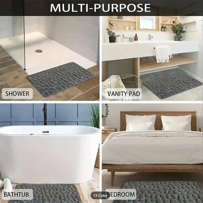 Super Absorbent Bath Mat - Slip-Resistant Anti-Slip Bathroom Rug for Bathtub, Toilet, and Entrance