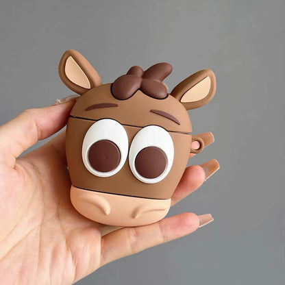 Kawaii Cartoon AirPods Case - Silicone Shockproof Cover with Charm for AirPods 4, Pro 3 & Pro 2