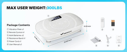 MERACH Vibration Plate Exercise Machine – Whole Body Workout Fitness Platform for Weight Loss & Shaping