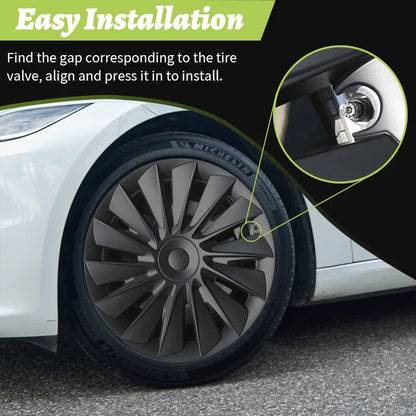Tesla Model Y 2020–2024 19" Full Coverage Blade Wheel Hubcap – Car Accessories