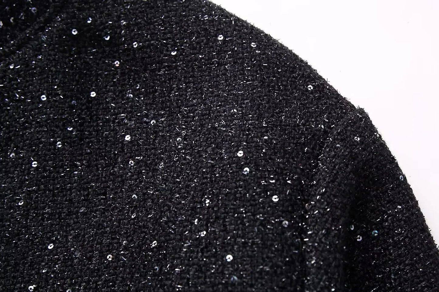 Nlzgmsj Women's Shiny Sequin Jacket – Y2K Gold Stand Collar Long Sleeve Short Coat, Autumn/Winter High Streetwear
