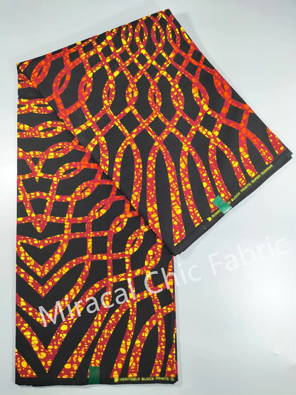 Guaranteed Veritable African Real Wax Fabric - 100% Cotton High Quality Ankara Pagne 6 Yards Nigerian Women’s Style Dress Material