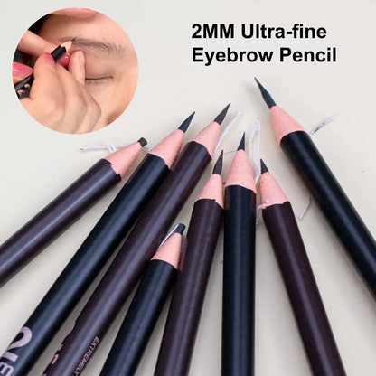 4pcs Ultra-Thin Microblading Eyebrow Pencil Set — 2mm PMU Brow Mapping Tattoo Pens
