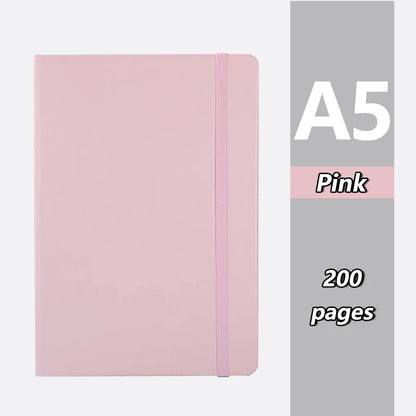2PC Leather Notebook Set – 200-Page Lined Office Journal & Student Notepad