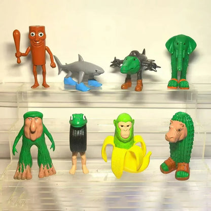 8PCS Italian Brainrot Anime Action Figures – Tung Tung Sahur PVC Toys, Funny Meme Collectibles for Home Decor & Kids Gifts