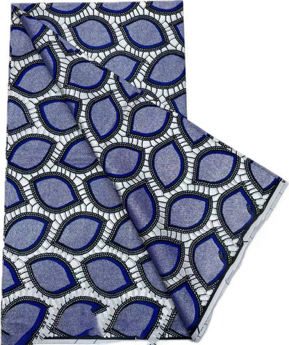 Grand Super Ankara Wax Fabric - Original 100% Cotton Glitter Batik Pagne 6 Yards Nigerian Party Dress Sewing Material