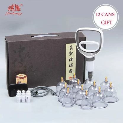 Cupping Therapy Set — Vacuum Suction Cups for Massage, Anti-Cellulite & Physiotherapy Body Treatment