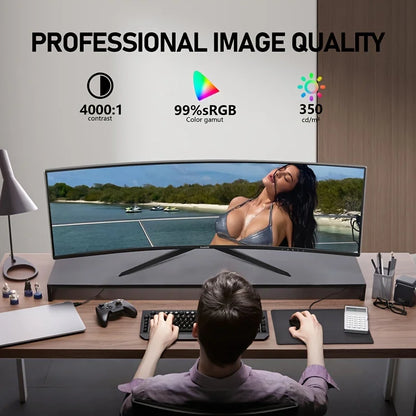 Gawfolk 34-Inch 4K HD Curved Gaming Monitor – 144Hz, 1500R, High Resolution ( Black Friday Special )
