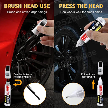 Car Wheel Scratch Repair Pen – Matte Black Touch-Up for Tesla Model 3, Y, X & S Rims
