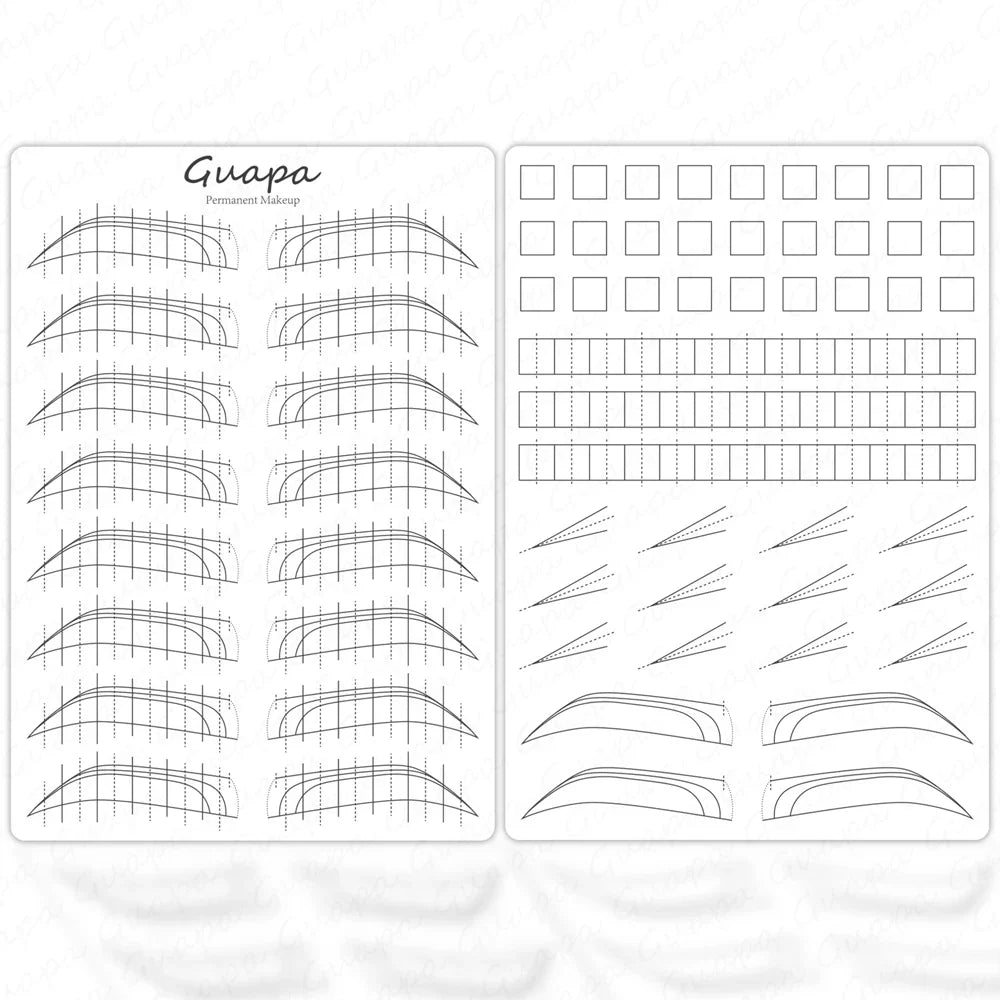 Microblading Practice Skin Sheets — Eyebrow Segment Tip Joint Texture for Semi-Permanent Makeup Training