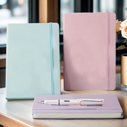 2PC Leather Notebook Set – 200-Page Lined Office Journal & Student Notepad