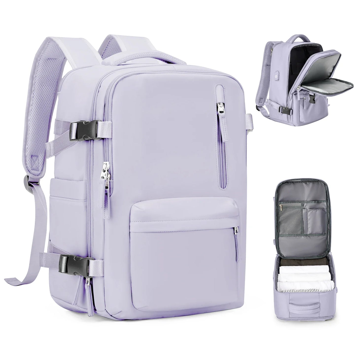 Women's Cabin Travel Backpack - Large Capacity, Water-Resistant Laptop Bag 45x36x20 cm, Fits EasyJet and Ryanair Carry-On Dimensions