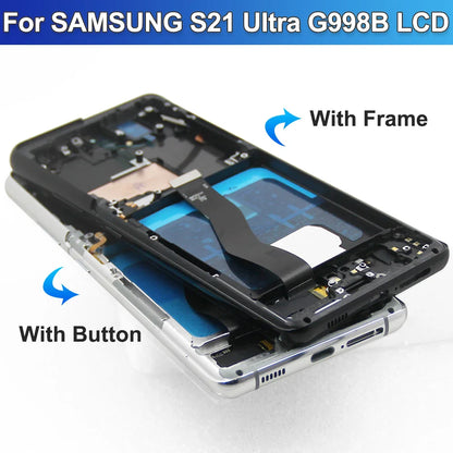 AMOLED Screen Assembly for Samsung Galaxy S21 Ultra 5G G998B LCD Touch Display with Fingerprint Sensor