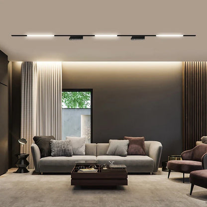 New Magnetic Track Light – Dimmable 48V LED Ceiling Lamp with Remote Control & No Main Light Design Spotlight