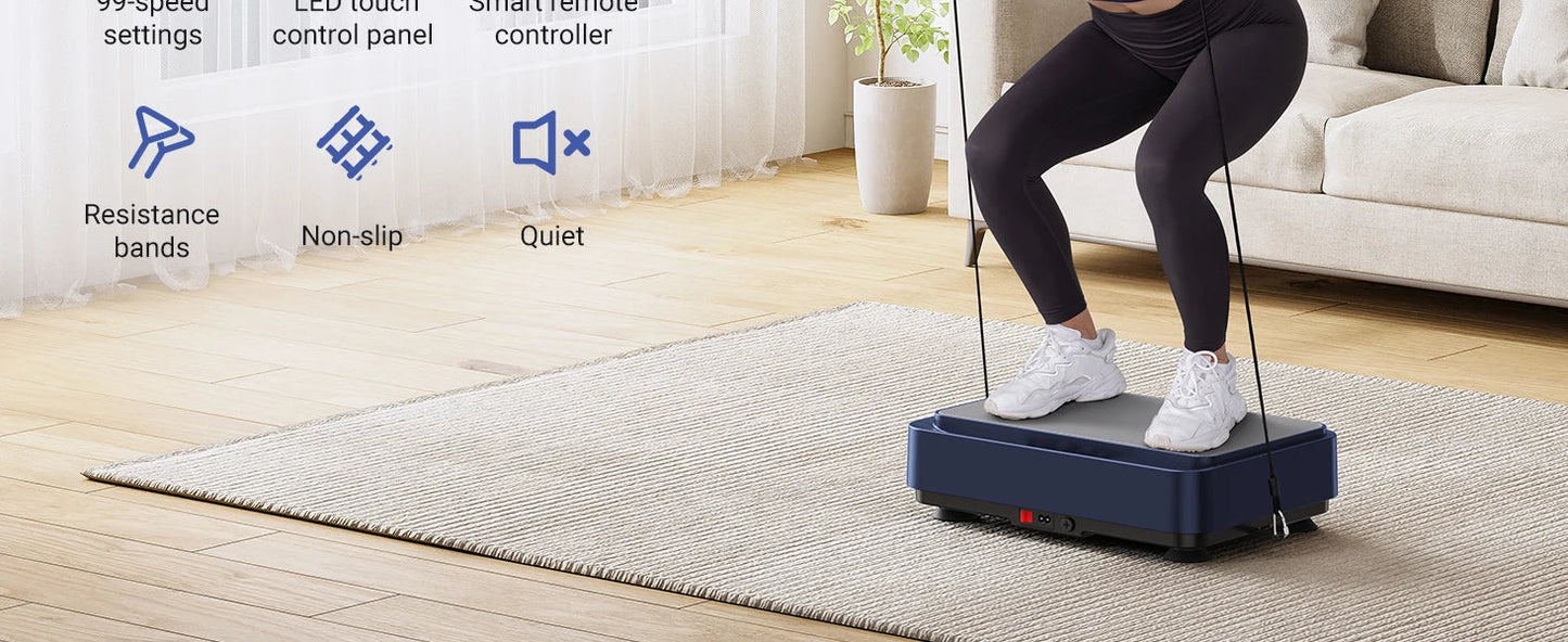 MERACH Vibration Plate Exercise Machine – Lymphatic Drainage, Pain Relief, Sleep Aid, Fat Burning & Weight Loss Vibration Plate