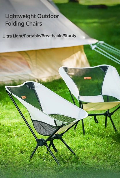 Outdoor Camping Portable Folding Moon Chair – Leisure Fishing & Beach Chair, Thick Steel Pipe, 100KG Capacity