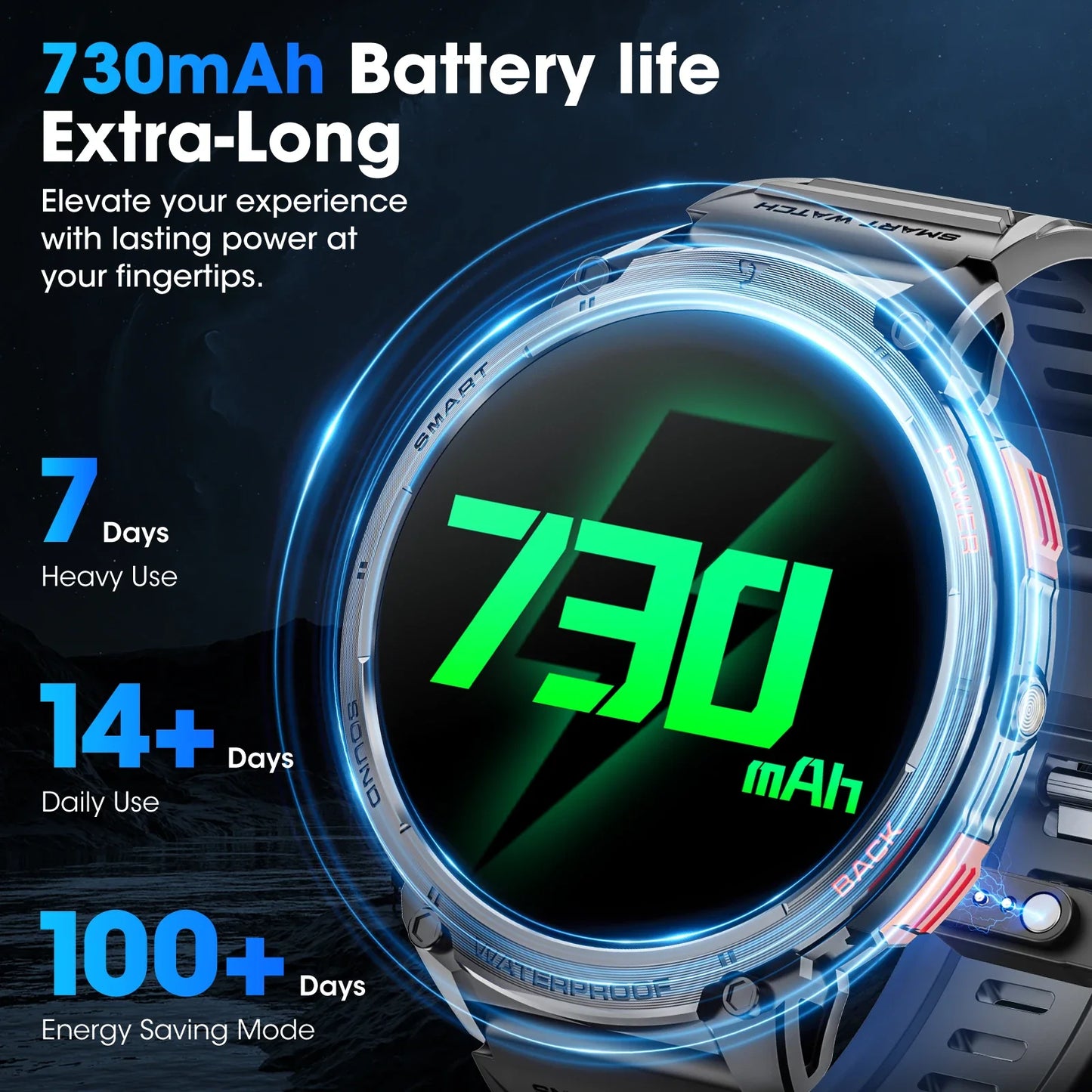 Karchilor 2025 Smartwatch — Men’s & Women’s Bluetooth Call Fitness Watch with 1.85" HD Screen, Waterproof Sports Tracker