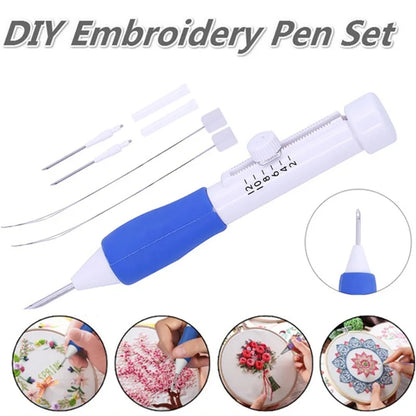 Magic Embroidery Punch Needle Kit - Weaving, Knitting, and Sewing Tools Set for DIY Sewing and Stitching