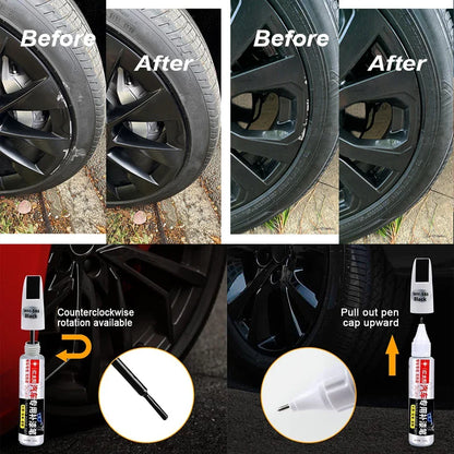 Car Wheel Scratch Repair Pen – Matte Black Touch-Up for Tesla Model 3, Y, X & S Rims