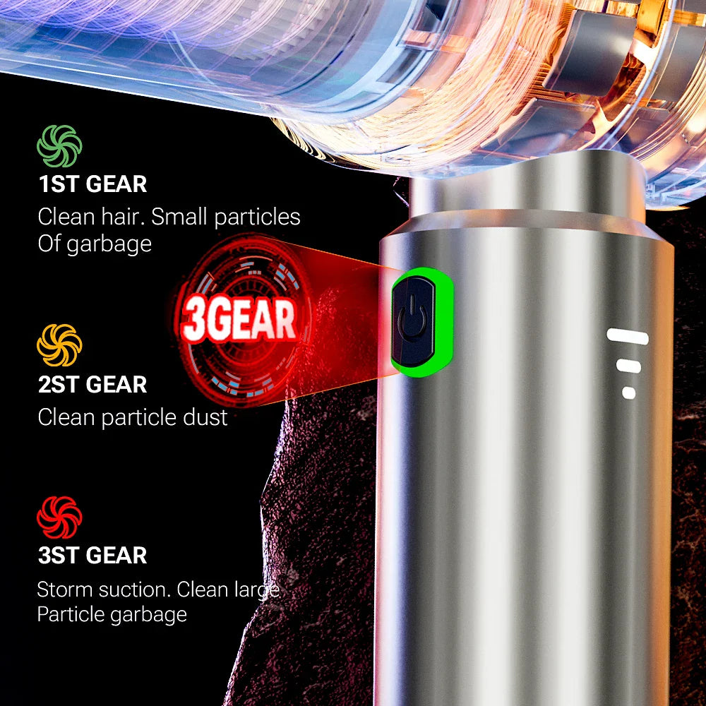 SZUK Mini Wireless Car Vacuum Cleaner – 98500Pa Powerful Suction, Handheld Portable Vacuum for Car Cleaning