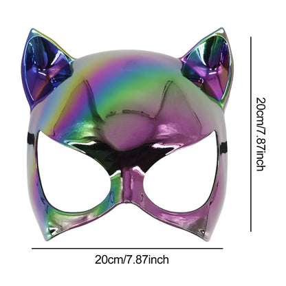 Cat Mask Costume - Animal Cosplay Face Cover for Halloween Parties & Festivals