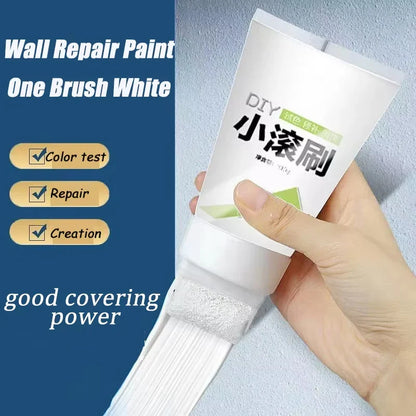100g White & Pink Mini Wall Roller Brush – Eco-Friendly Paint for Interior Wall Repair & Graffiti Touch-Up