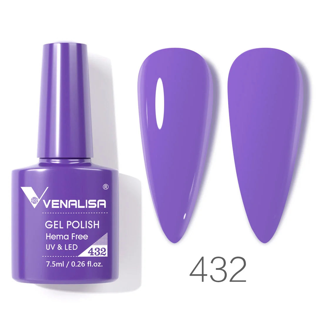 VENALISA 7.5ml HEMA-Free Nail Gel Polish – VIP4 Semi-Permanent Soak-Off UV/LED Gel Varnish, Full Coverage Nail Lacquer