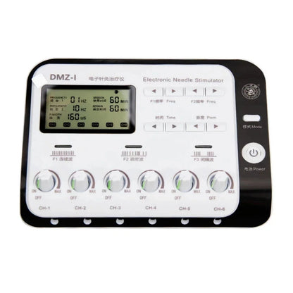 6-Output Channel TENS Muscle Electrostimulator - Physiotherapy Body Massager, Electroacupuncture Needle Patch Machine