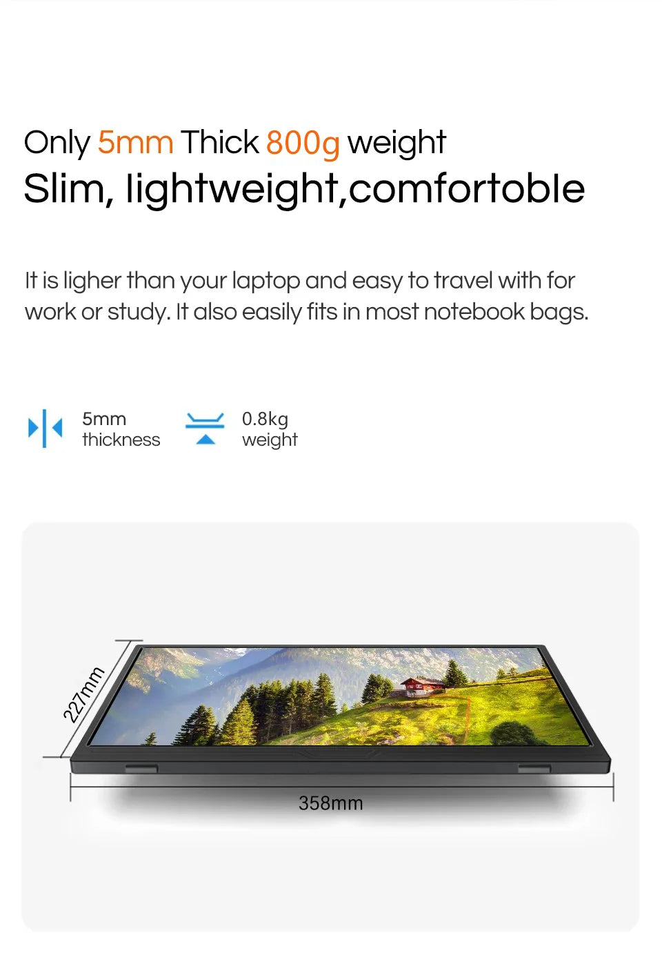 JSHIX 11.6/14/15.6 Inch Portable Monitor — 1080P Full HD IPS Second Screen for Gaming, Laptop, Phone, Switch & Xbox
