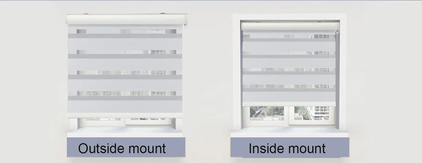 Decopedia Custom Made Zebra Blinds – Motorized Roller Blackout Day & Night Window Blinds for Sliding Doors