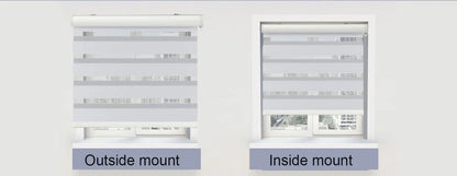 Decopedia Custom Made Zebra Blinds – Motorized Roller Blackout Day & Night Window Blinds for Sliding Doors