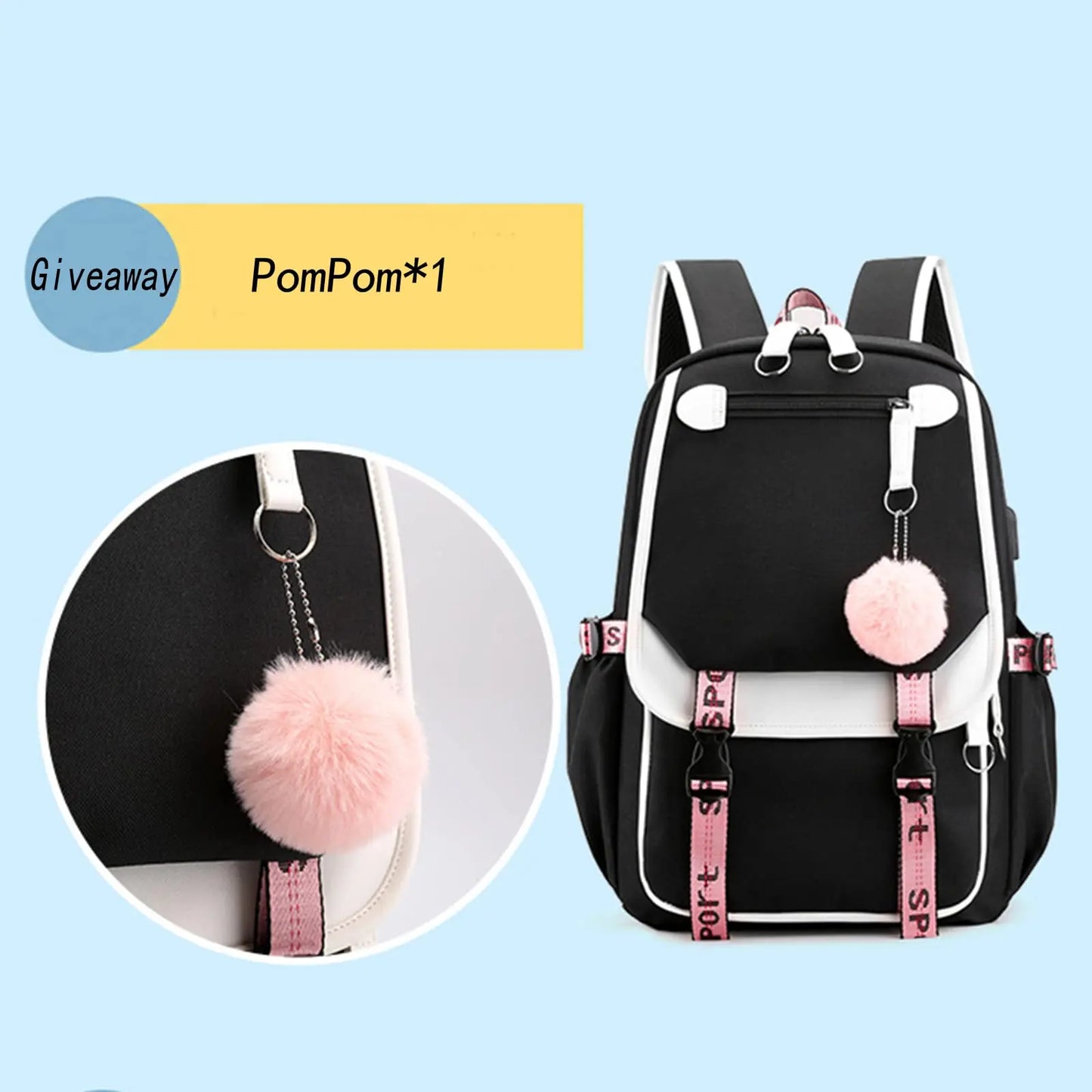 KPop Demon Hunters Saja Boys Backpack – Gothic Hip Hop School Bag for Teenagers
